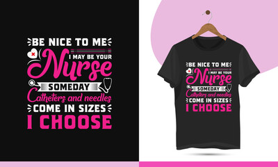 The Nursing typography t-shirt design template is for all nurse lovers.