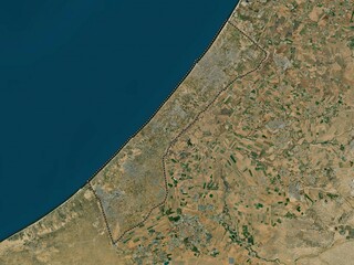 Gaza Strip, Palestine. High-res satellite. No legend © Yarr65