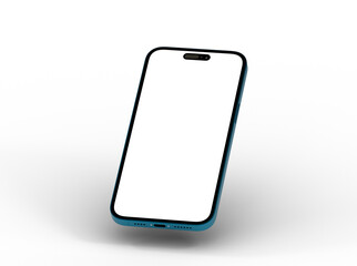 3d render illustration hand holding the white smartphone