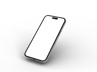 3d render illustration hand holding the white smartphone