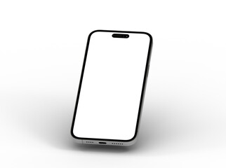 3d render illustration hand holding the white smartphone
