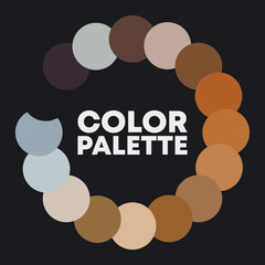 Circular color palette 2023. Vector illustration