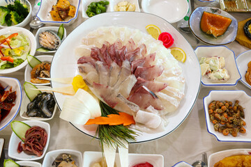 South Korea seafood raw fish sashimi