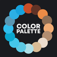 Circular color palette 2023. Vector illustration
