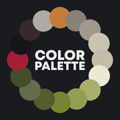 Circular color palette 2023. Vector illustration