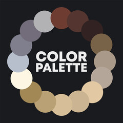 Circular color palette 2023. Vector illustration