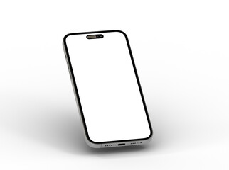 3d render illustration hand holding the white smartphone