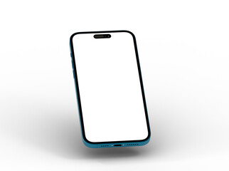Smartphone frame less blank screen. Mockup generic device.