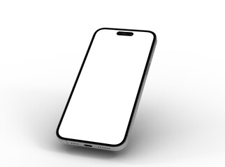 Smartphone frame less blank screen. Mockup generic device.