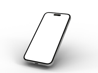 Smartphone frame less blank screen. Mockup generic device.