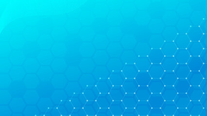 Technology background with geometric hexagon pattern