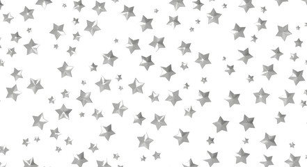 XMAS Stars - Holiday golden decoration, glitter frame isolated -