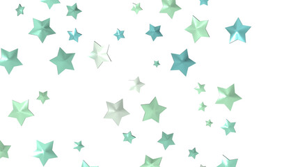 XMAS Stars - Banner with golden decoration. Festive border with falling glitter dust and stars.