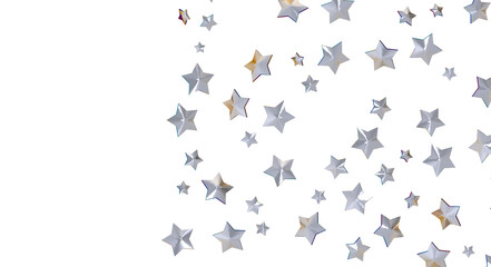 XMAS Stars - Festive christmas card. Isolated illustration white background. -