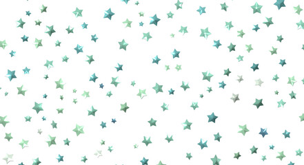 XMAS Stars - Banner with golden decoration. Festive border with falling glitter dust and stars.