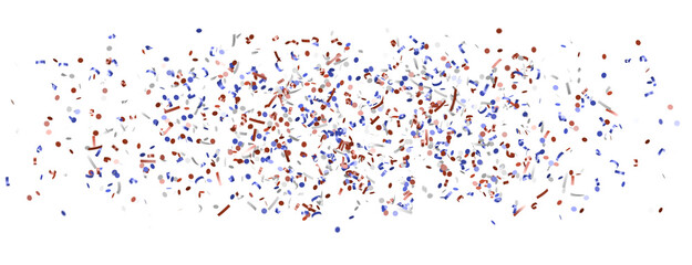confetti - Independence day USA banner mockup with confetti confetti in American national colors.