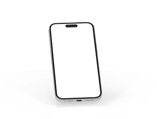 3d render illustration hand holding the white smartphone