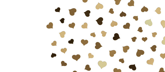 realistic isolated heart confetti on the transparent background for decoration and covering. Concept of Happy Valentine's Day, wedding and anniversary