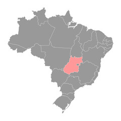 Goias Map, state of Brazil. Vector Illustration.