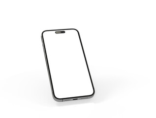 3d render illustration hand holding the white smartphone