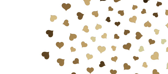 realistic isolated heart confetti on the transparent background for decoration and covering. Concept of Happy Valentine's Day, wedding and anniversary