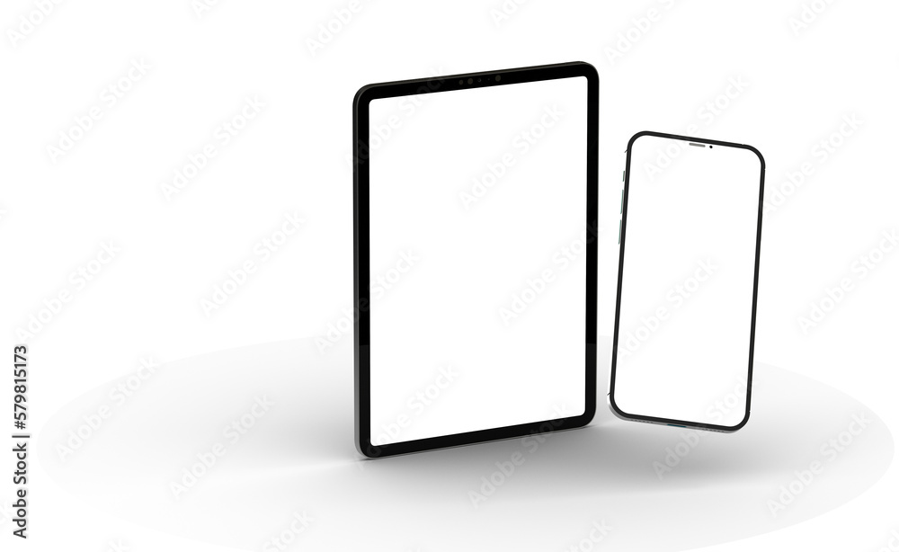 Aufkleber tablet pc computer with blank screen 3d