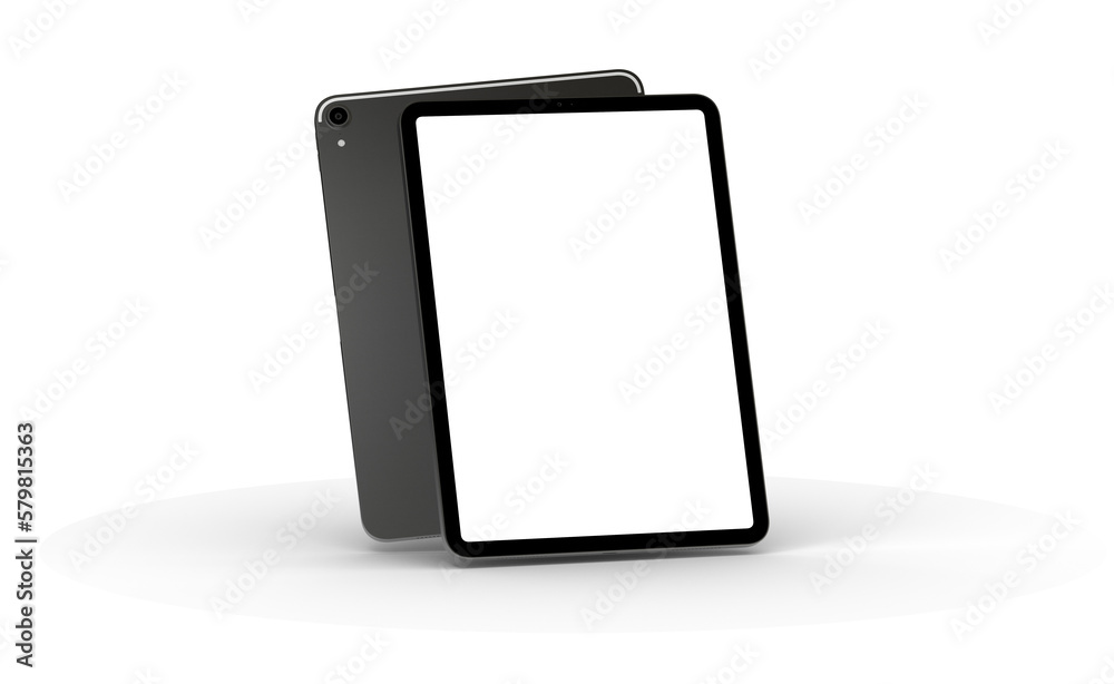 Aufkleber tablet pc computer with blank screen 3d