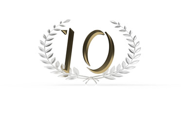 Obraz premium Lauriers 10 years png