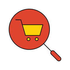 cart, find, online cart search icon