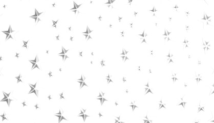 XMAS Stars - Holiday silver decoration, glitter frame isolated -