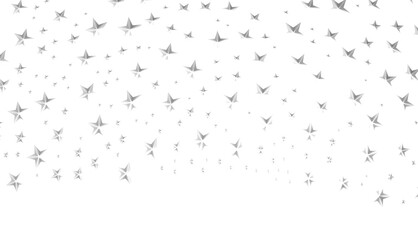 XMAS Stars - Holiday silver decoration, glitter frame isolated -