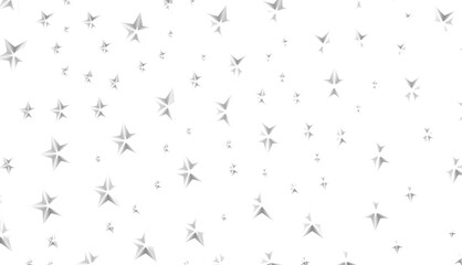 XMAS Stars - Holiday silver decoration, glitter frame isolated -