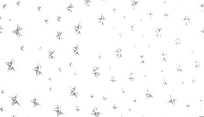 XMAS Stars - Holiday silver decoration, glitter frame isolated -