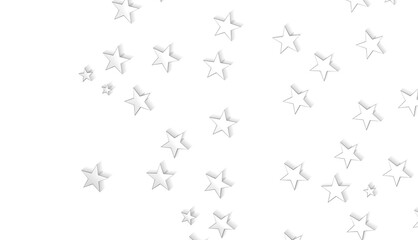 XMAS Stars - Holiday silver decoration, glitter frame isolated -