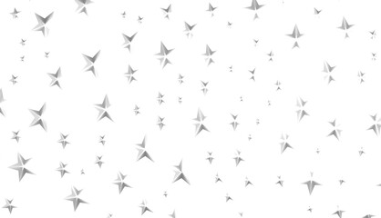 XMAS Stars - Holiday silver decoration, glitter frame isolated -