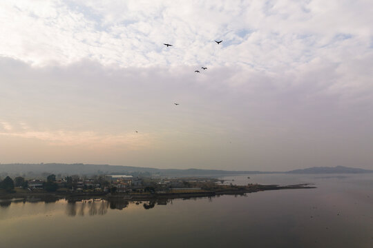 Aerial view of Rawal Lake near Islamabad, Islamabad Capital Territory, Pakistan.