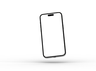 All-screen smartphone mockup isolated 3d