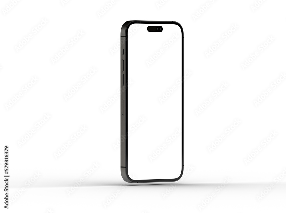 Poster Smartphone frame less blank screen. Mockup generic device. 3d