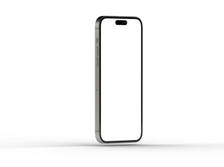 Modern glass smartphone hanging over the table