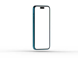 Modern glass smartphone hanging over the table