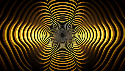 Rippling waves refraction pattern in yellow and black