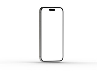 Modern glass smartphone hanging over the table