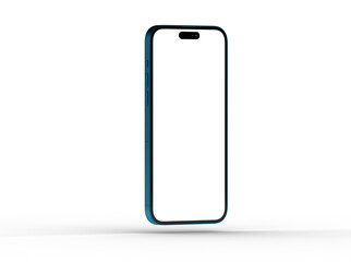 Modern glass smartphone hanging over the table