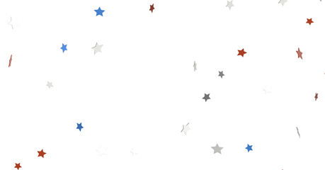 stars confetti on american independence day party