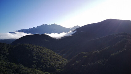 Obraz premium Sunset and mountain