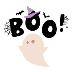 boo halloween vector illustration
