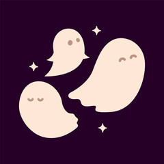 cute ghost vector illustration