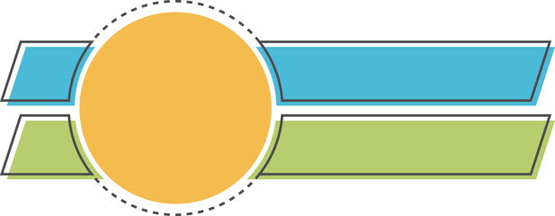 Infographic template with 2 steps or options