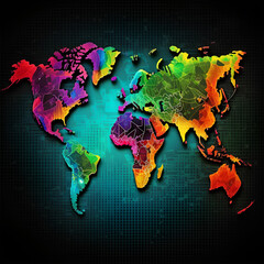 Mapa Mundi Tecnologia Negocios