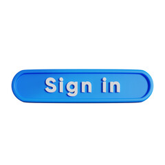 3d ilustrasi login interface blue sign in case sensitivity